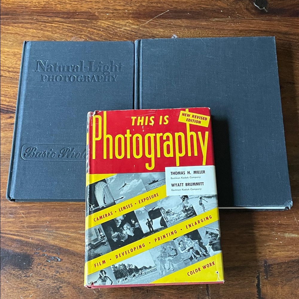 3 Vintage Distressed Photography Hardcover Books 2 Ansel Adams + 1 Thomas Miller
